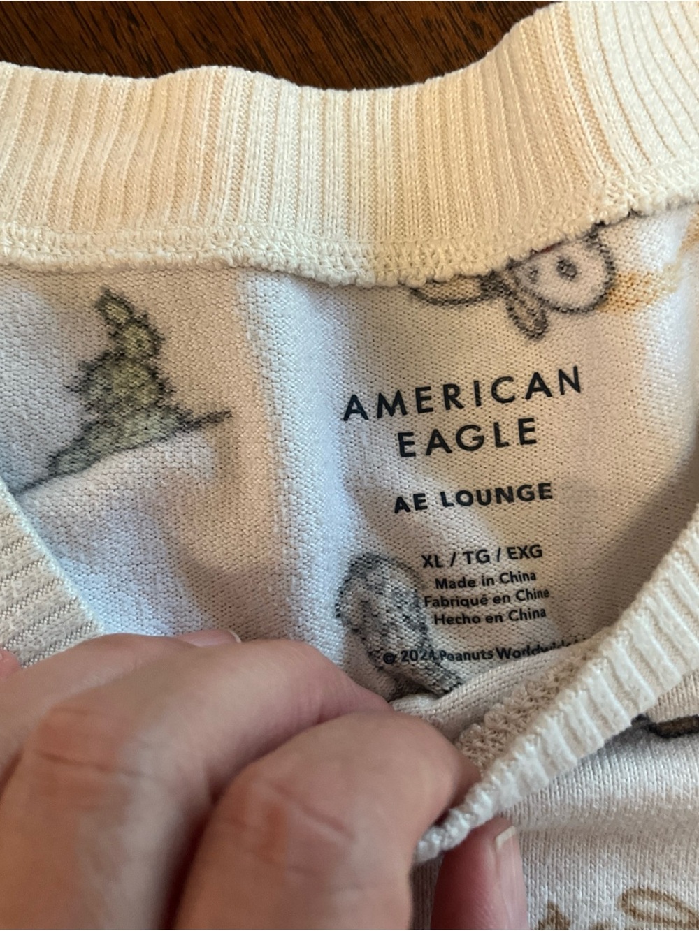 American Eagle XL Western  Snoopy Print Pajama Lounge Set - Picture 5 of 5